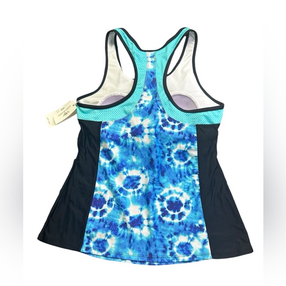 ANGEL SEASON womens modest athletic racerback tankini swim top size L NWT - Picture 4 of 10